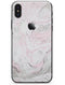 Mixtured Pink and Gray v4 Textured Marble - iPhone X Skin-Kit