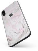 Mixtured Pink and Gray v4 Textured Marble - iPhone X Skin-Kit