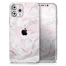 Mixtured Pink and Gray v4 Textured Marble - Vinyl Skin Wrap for iPhone 17 Pro Max, 17 Pro, 17 Air, 17, 16 & All Models — Soft Matte or Ultra Gloss