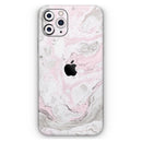 Mixtured Pink and Gray v4 Textured Marble - Vinyl Skin Wrap for iPhone 17 Pro Max, 17 Pro, 17 Air, 17, 16 & All Models — Soft Matte or Ultra Gloss