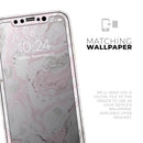Mixtured Pink and Gray v4 Textured Marble - Vinyl Skin Wrap for iPhone 17 Pro Max, 17 Pro, 17 Air, 17, 16 & All Models — Soft Matte or Ultra Gloss