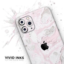 Mixtured Pink and Gray v4 Textured Marble - Vinyl Skin Wrap for iPhone 17 Pro Max, 17 Pro, 17 Air, 17, 16 & All Models — Soft Matte or Ultra Gloss
