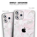 Mixtured Pink and Gray v4 Textured Marble - Vinyl Skin Wrap for iPhone 17 Pro Max, 17 Pro, 17 Air, 17, 16 & All Models — Soft Matte or Ultra Gloss