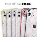 Mixtured Pink and Gray v4 Textured Marble - Vinyl Skin Wrap for iPhone 17 Pro Max, 17 Pro, 17 Air, 17, 16 & All Models — Soft Matte or Ultra Gloss