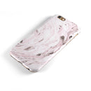 Mixtured Pink and Gray v9 Textured Marble iPhone 6/6s or 6/6s Plus 2-Piece Hybrid INK-Fuzed Case