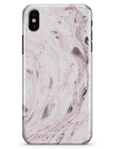 Mixtured Pink and Gray v9 Textured Marble - iPhone X Clipit Case