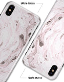 Mixtured Pink and Gray v9 Textured Marble - iPhone X Clipit Case