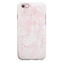 Mixtured Pink v3 Textured Marble iPhone 6/6s or 6/6s Plus 2-Piece Hybrid INK-Fuzed Case