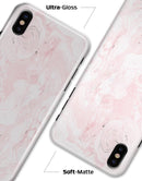 Mixtured Pink v3 Textured Marble - iPhone X Clipit Case
