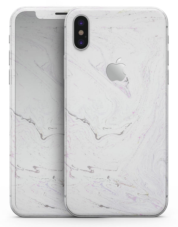 Mixtured Subtle Pink Textured Marble - iPhone X Skin-Kit