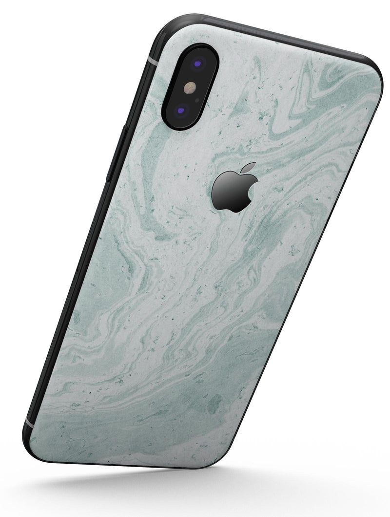 Mixtured Teal v3 Textured Marble - iPhone X Skin-Kit