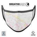 Mixtured Textured Marble - Made in USA Mouth Cover Unisex Anti-Dust Cotton Blend Reusable & Washable Face Mask with Adjustable Sizing for Adult or Child