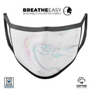 Mixtured Textured Marble v10 - Made in USA Mouth Cover Unisex Anti-Dust Cotton Blend Reusable & Washable Face Mask with Adjustable Sizing for Adult or Child