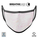 Mixtured Textured Marble v11 - Made in USA Mouth Cover Unisex Anti-Dust Cotton Blend Reusable & Washable Face Mask with Adjustable Sizing for Adult or Child