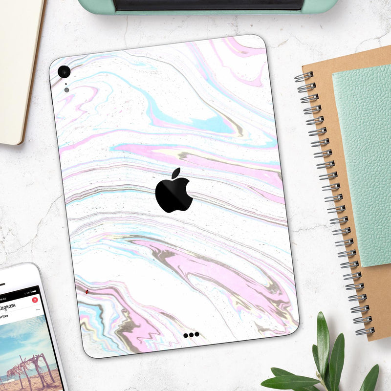 Mixtured Textured Marble v5 - Full Body Skin Decal for the Apple iPad Pro 12.9", 11", 10.5", 9.7", Air or Mini (All Models Available)
