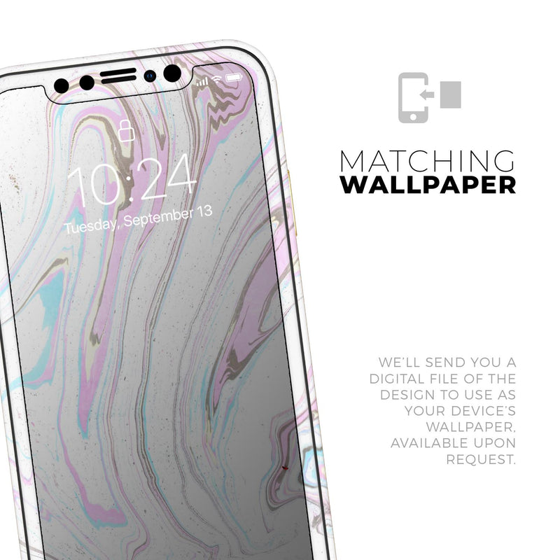 Mixtured Textured Marble v5 - Protective Skin Wrap & Decal – Compatible with iPhone SE to iPhone 17 Pro Max (All Models)