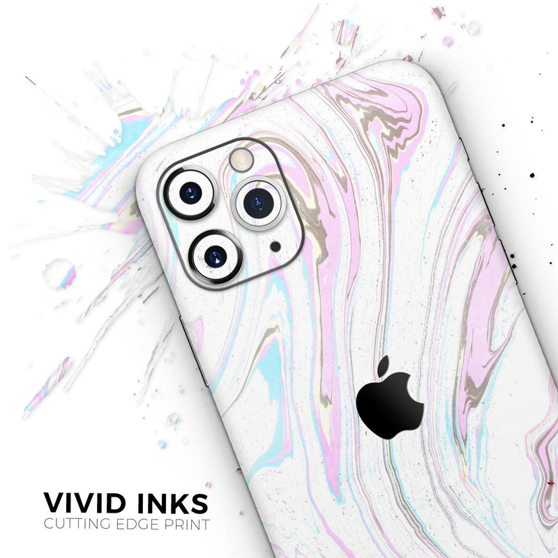 Mixtured Textured Marble v5 - Protective Skin Wrap & Decal – Compatible with iPhone SE to iPhone 17 Pro Max (All Models)