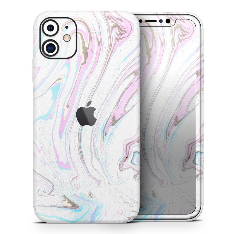 Mixtured Textured Marble v5 - Protective Skin Wrap & Decal – Compatible with iPhone SE to iPhone 17 Pro Max (All Models)
