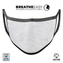 Mixtured Textured Marble v8 - Made in USA Mouth Cover Unisex Anti-Dust Cotton Blend Reusable & Washable Face Mask with Adjustable Sizing for Adult or Child