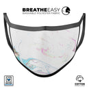 Mixtured Textured Marble v9 - Made in USA Mouth Cover Unisex Anti-Dust Cotton Blend Reusable & Washable Face Mask with Adjustable Sizing for Adult or Child