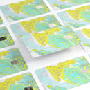 Mixtured Yellow and Green Textured Marble - Premium Protective Decal Skin-Kit for the Apple Credit Card