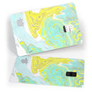 Mixtured Yellow and Green Textured Marble - Premium Protective Decal Skin-Kit for the Apple Credit Card