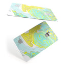 Mixtured Yellow and Green Textured Marble - Premium Protective Decal Skin-Kit for the Apple Credit Card