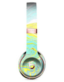 Mixtured Yellow and Green Textured Marble Full-Body Skin Kit for the Beats by Dre Solo 3 Wireless Headphones