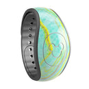 Mixtured Yellow and Green Textured Marble - Decal Skin Wrap Kit for the Disney Magic Band