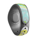 Mixtured Yellow and Green Textured Marble - Decal Skin Wrap Kit for the Disney Magic Band