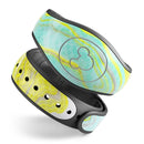Mixtured Yellow and Green Textured Marble - Decal Skin Wrap Kit for the Disney Magic Band