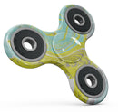 Mixtured Yellow and Green Textured Marble Full-Body Fidget Spinner Skin-Kit