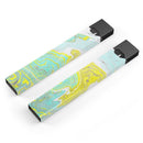 Mixtured Yellow and Green Textured Marble - Premium Decal Protective Skin-Wrap Sticker compatible with the Juul Labs vaping device