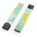 Mixtured Yellow and Green Textured Marble - Premium Decal Protective Skin-Wrap Sticker compatible with the Juul Labs vaping device