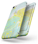 Mixtured Yellow and Green Textured Marble - Skin-kit for the iPhone 8 or 8 Plus