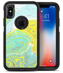 Mixtured Yellow and Green Textured Marble - iPhone X OtterBox Case & Skin Kits