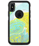 Mixtured Yellow and Green Textured Marble - iPhone X OtterBox Case & Skin Kits