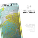 Mixtured Yellow and Green Textured Marble - Vinyl Skin Wrap for iPhone 17 Pro Max, 17 Pro, 17 Air, 17, 16 & All Models — Soft Matte or Ultra Gloss