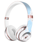 Mixtured blue and Gray v3 Textured Marble Full-Body Skin Kit for the Beats by Dre Solo 3 Wireless Headphones