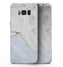 Mixtured blue and Gray v3 Textured Marble - Samsung Galaxy S8 Full-Body Skin Kit