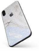 Mixtured blue and Gray v3 Textured Marble - iPhone X Skin-Kit