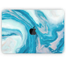 Modern Marble Aqua Mix V14 - Skin Decal Wrap Kit Compatible with the Apple MacBook Pro, Pro with Touch Bar or Air (11", 12", 13", 15" & 16" - All Versions Available)