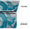Modern Marble Aqua Mix V14 - Skin Decal Wrap Kit Compatible with the Apple MacBook Pro, Pro with Touch Bar or Air (11", 12", 13", 15" & 16" - All Versions Available)