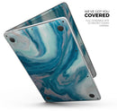 Modern Marble Aqua Mix V14 - Skin Decal Wrap Kit Compatible with the Apple MacBook Pro, Pro with Touch Bar or Air (11", 12", 13", 15" & 16" - All Versions Available)