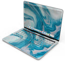 Modern Marble Aqua Mix V14 - Skin Decal Wrap Kit Compatible with the Apple MacBook Pro, Pro with Touch Bar or Air (11", 12", 13", 15" & 16" - All Versions Available)