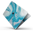 Modern Marble Aqua Mix V14 - Skin Decal Wrap Kit Compatible with the Apple MacBook Pro, Pro with Touch Bar or Air (11", 12", 13", 15" & 16" - All Versions Available)