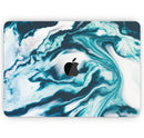 Modern Marble Aqua Mix V1 - Skin Decal Wrap Kit Compatible with the Apple MacBook Pro, Pro with Touch Bar or Air (11", 12", 13", 15" & 16" - All Versions Available)