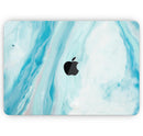 Modern Marble Aqua Mix V9 - Skin Decal Wrap Kit Compatible with the Apple MacBook Pro, Pro with Touch Bar or Air (11", 12", 13", 15" & 16" - All Versions Available)