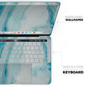 Modern Marble Aqua Mix V9 - Skin Decal Wrap Kit Compatible with the Apple MacBook Pro, Pro with Touch Bar or Air (11", 12", 13", 15" & 16" - All Versions Available)