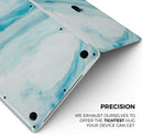 Modern Marble Aqua Mix V9 - Skin Decal Wrap Kit Compatible with the Apple MacBook Pro, Pro with Touch Bar or Air (11", 12", 13", 15" & 16" - All Versions Available)